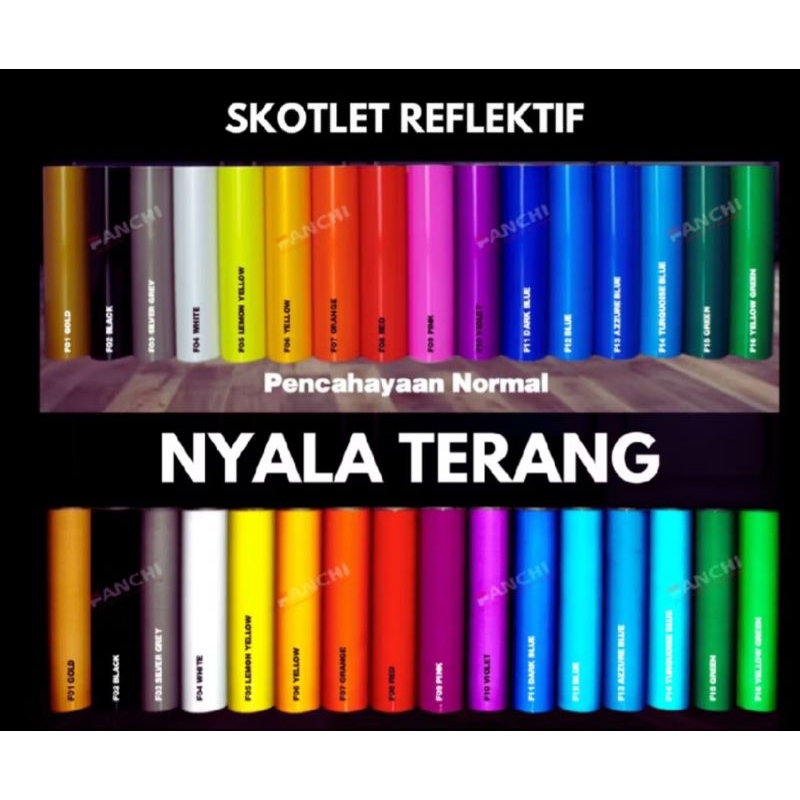 Skotlet Reflektif Nyala Terang