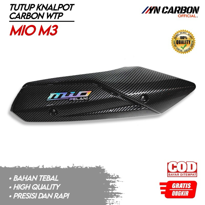 Cover Knalpot Carbon Mio M3 Tutup Knalpot Carbon Mio M3 Tameng Knalpot Carbon Mio M3
