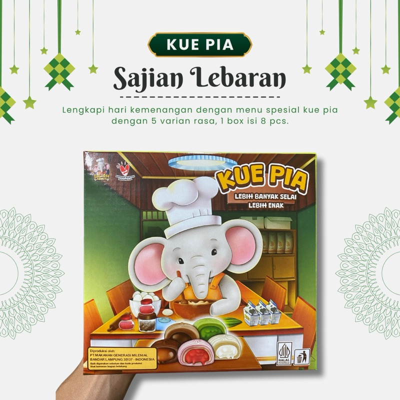 

Gajah Gemoy - [isi 5box] Kue Pia Sajian Lebaran cocok untuk semua umur | Hampers | HALAL