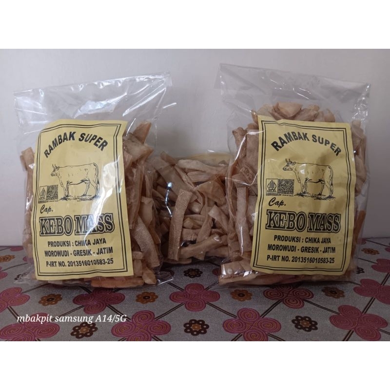 

KRECEK KULIT RAMBAK BENTUK STICK LEBAR KEMASAN 500 GRAM