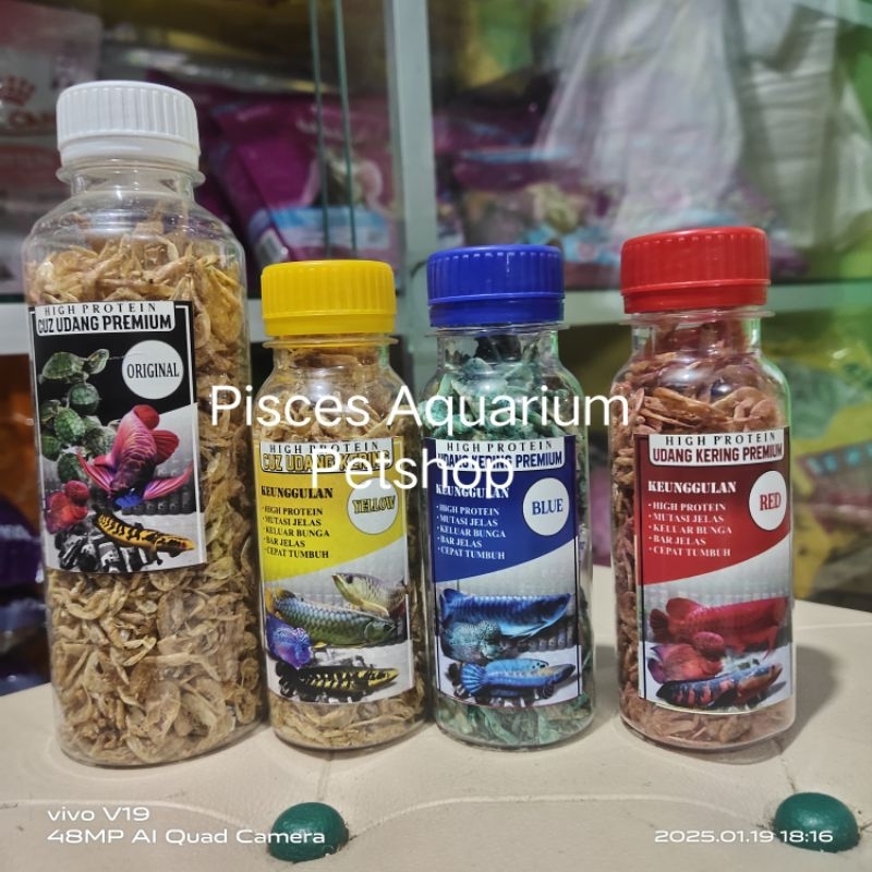 Udang Kering Chana Predator makanan ikan Cuz Production