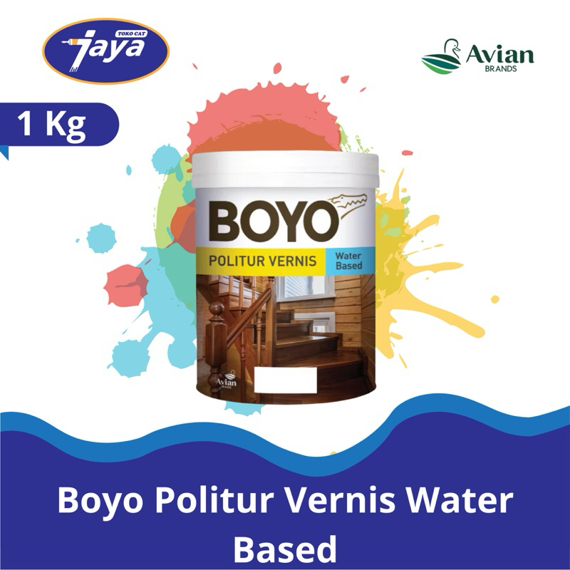 BOYO POLITUR VERNIS Waterbased 1KG Warna Lengkap