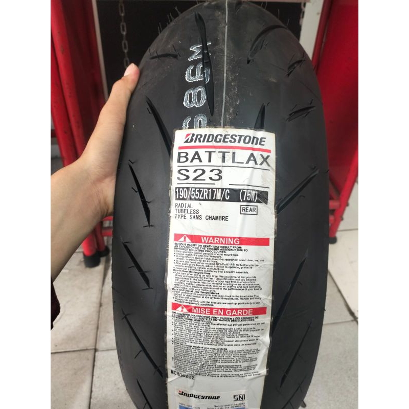 ban luar battlax s22 ukuran 190/55-17 ban tubeless