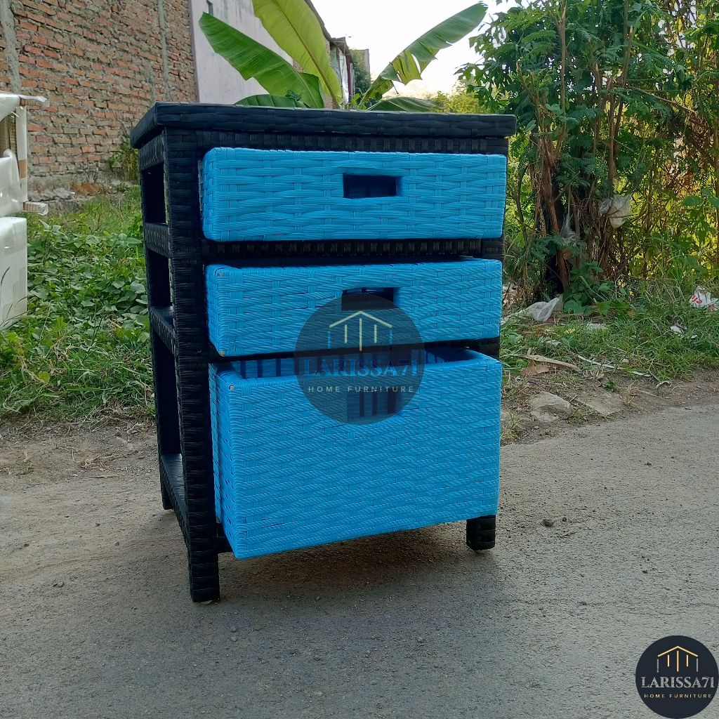 Lemari Rotan Sintetis Lemari Plastik Rotan Sintetis Laci Minimalis