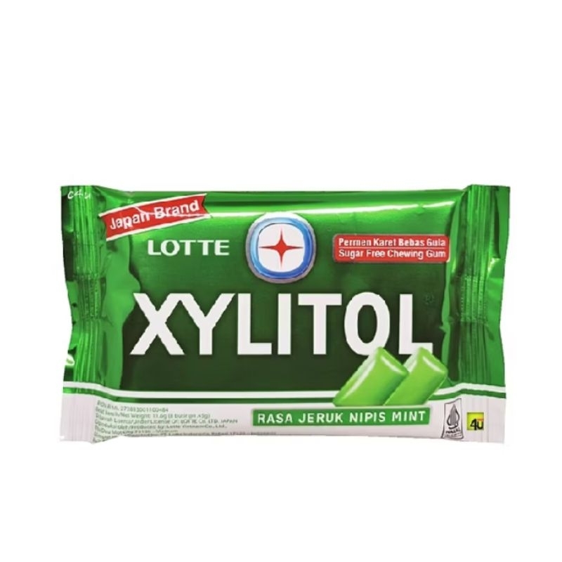 

XYLITOL PERMEN KARET BEBAS GULA LIME MINT