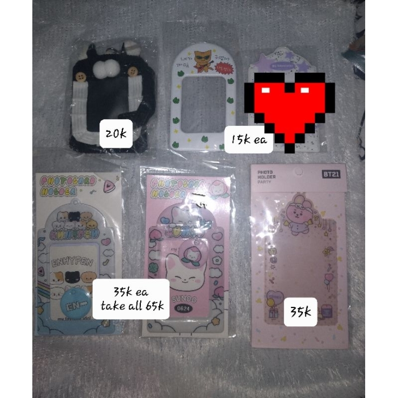 cahol photocard holder duckyworld, cahol ch, cahol enhypen, cahol bt21 party cooky
