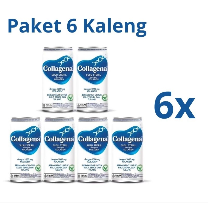 COLLAGENA SUSU STERIL KOLAGEN 1000MG PAKET ISI 6 KALENG