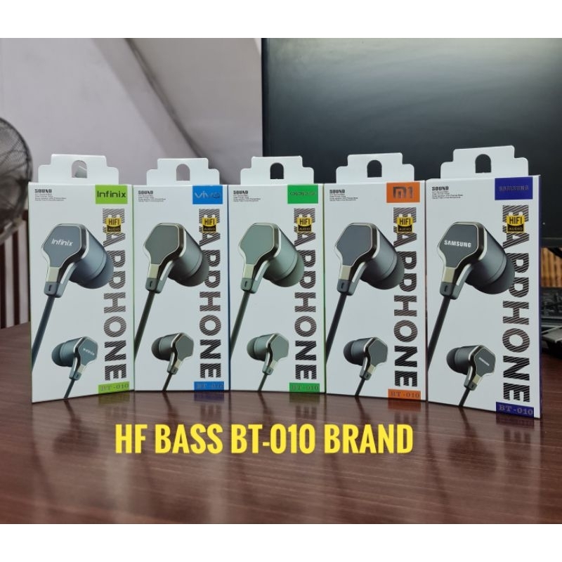 HANDSFREE HEADSET BASS BT-010 BRAND / EARPHONE BASS