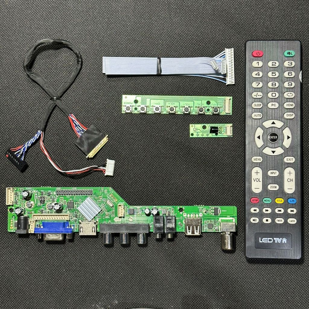 Paket Mainboard TV Digital LED LCD Monitor LVDS 40Pin Untuk Layar Laptop 40 Pin 10-15.6inch - BKR00