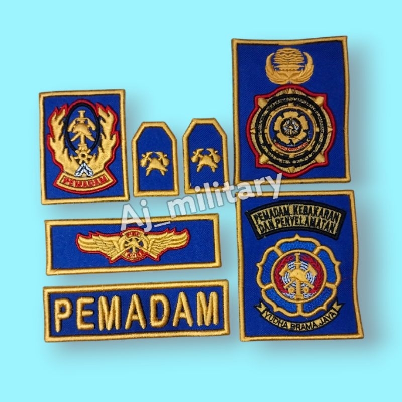 ATRIBUT BORDIR TIMBUL PEMADAM KEBAKARAN DAMKAR