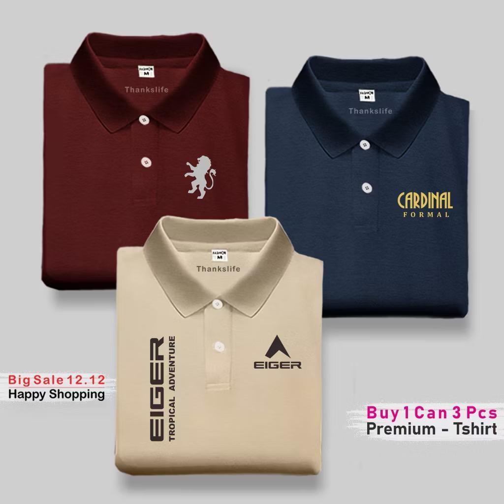 BUY 1 GET 3 PCS (PROMO COD) Kaos Kerah Polo Giordano | Pria Distro T-Shirt Distro  Premium Quality