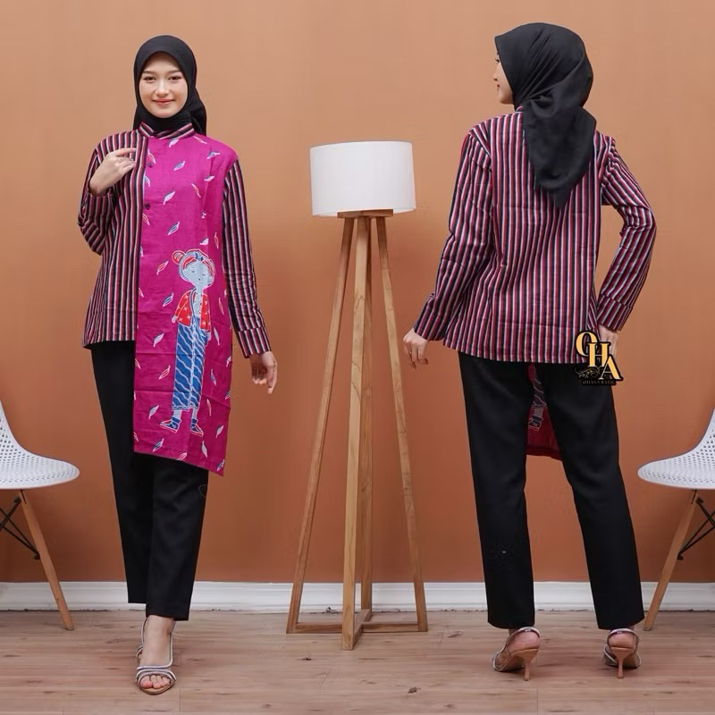 ATASAN TUNIK BATIK WANITA MOTIF BU TEJO