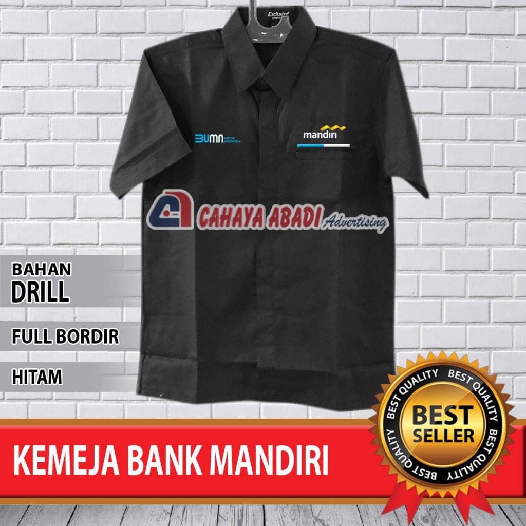 Kemeja BUMN Mandiri Seragam BUMN MANDIRI Baju BUMN MANDIRI Hitam
