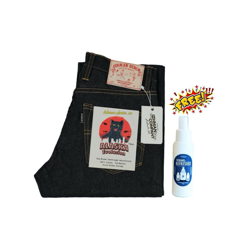Izhman Denim - Alaska 16oz Celana Denim Selvadge Accent - Super Deep Indigo