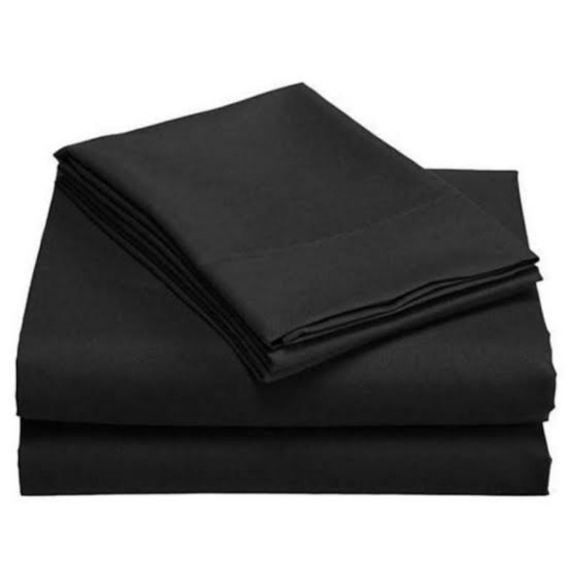 KAIN KATUN POLOS - HITAM