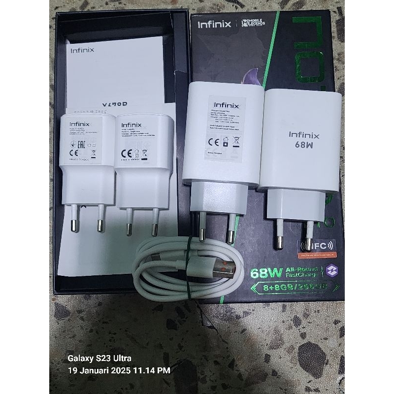 CHARGER INFINIX 10WATT/18WATT/33WATT/45WATT/68WATT ASLI BAWAAN COPOTAN