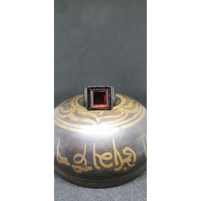 Cincin Batu Akik Obsidian Merah murah dan mewah