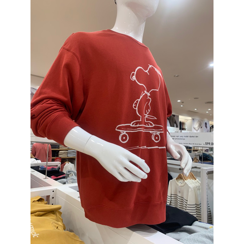 sweater basic peanuts snoopy mickey lengan panjang style Korea kaos mickey crop Uniqlo bestseller  |