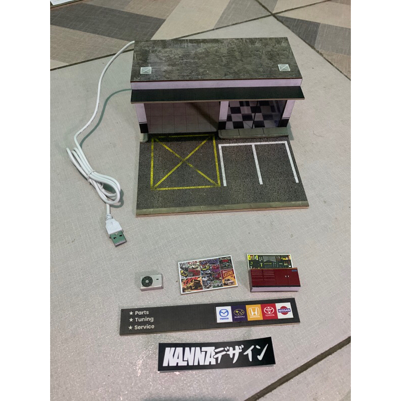 Diorama hotwheels skala 1:64 tema bengkel