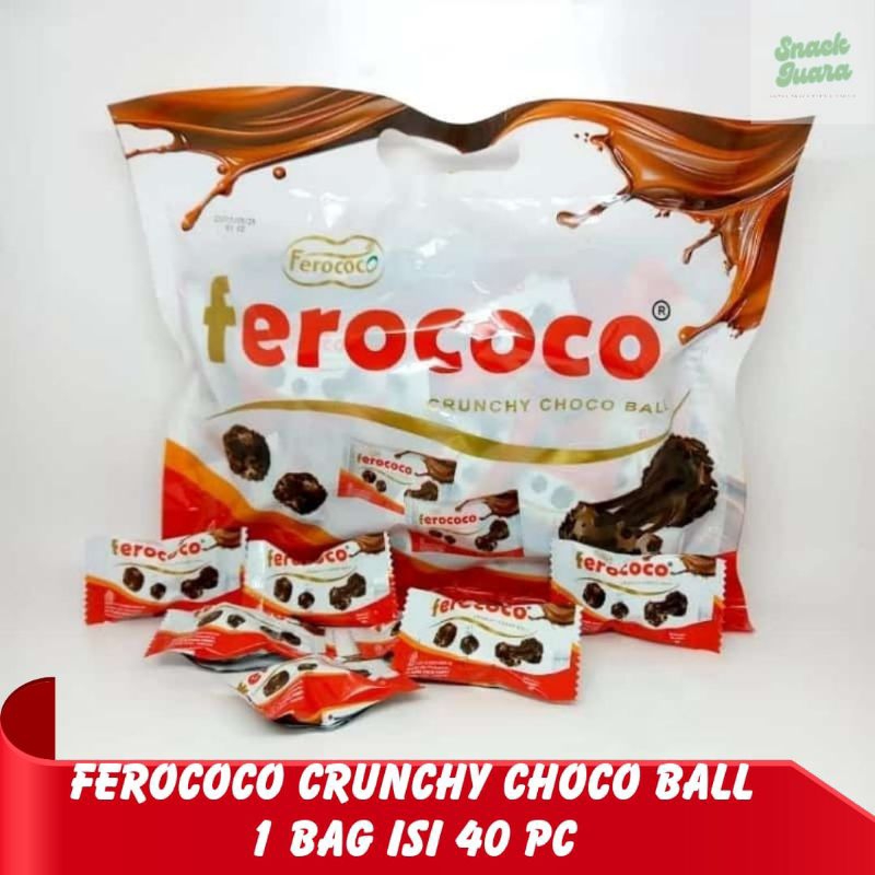 

Ferococo Crunchy Chocoball | coklat crunchy | 1 bag isi 40pc @8gr