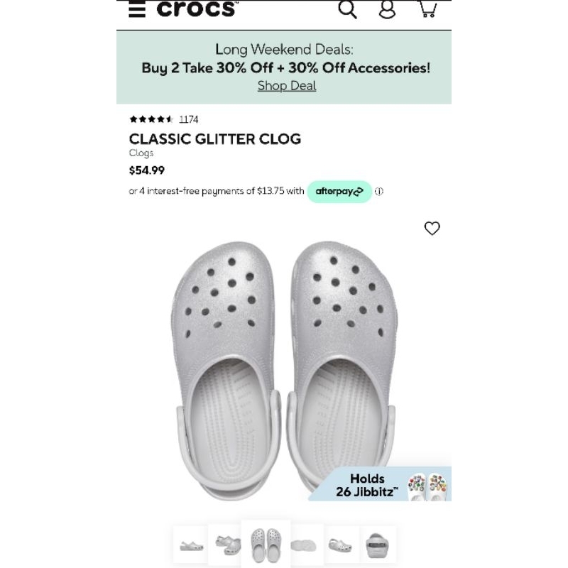 SANDAL CROCS GLITTER SILVER M6W8 PESANAN KHUSUS NO CUTTING MADE IN INDONESIA M6W8 ASLI ORIGINAL AUTH
