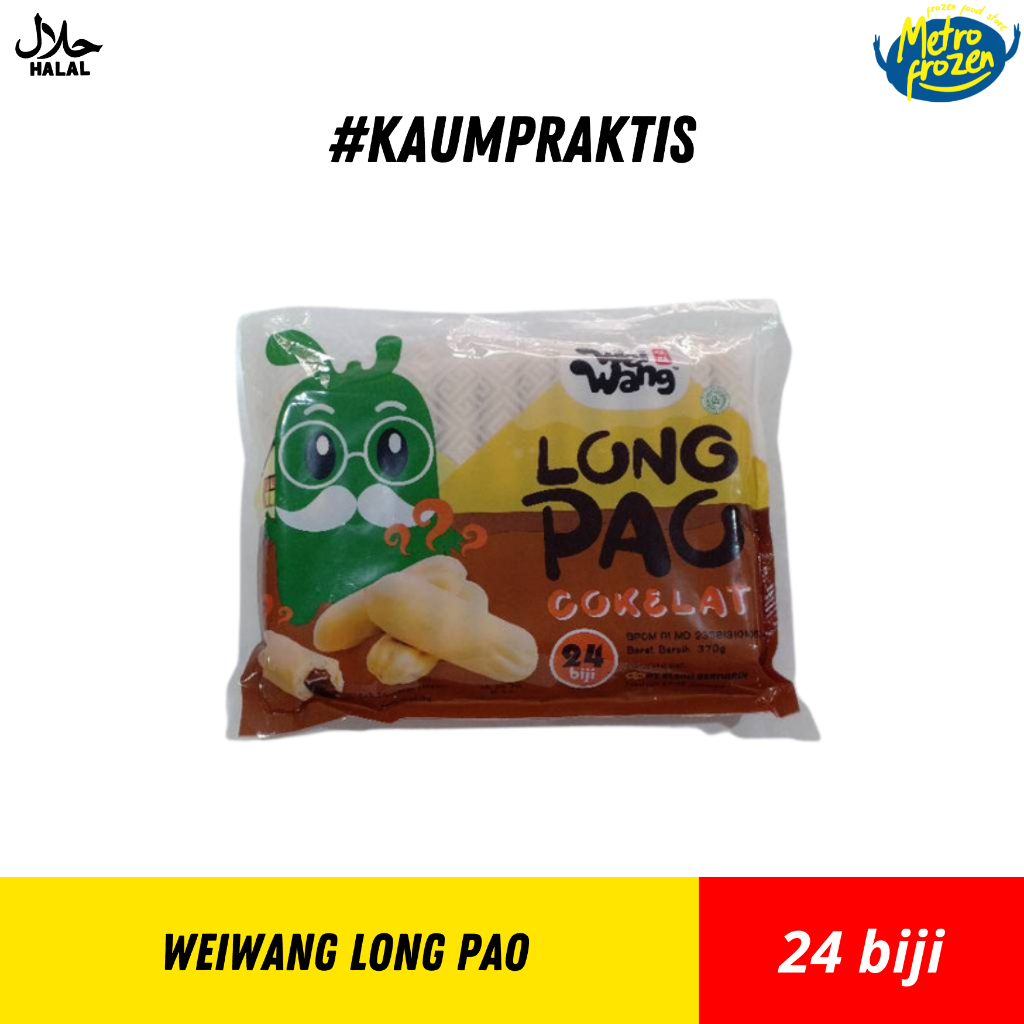 

WeiWang Long Pao Coklat 24 Biji //bakpao coklat panjang //bakpao weiwang