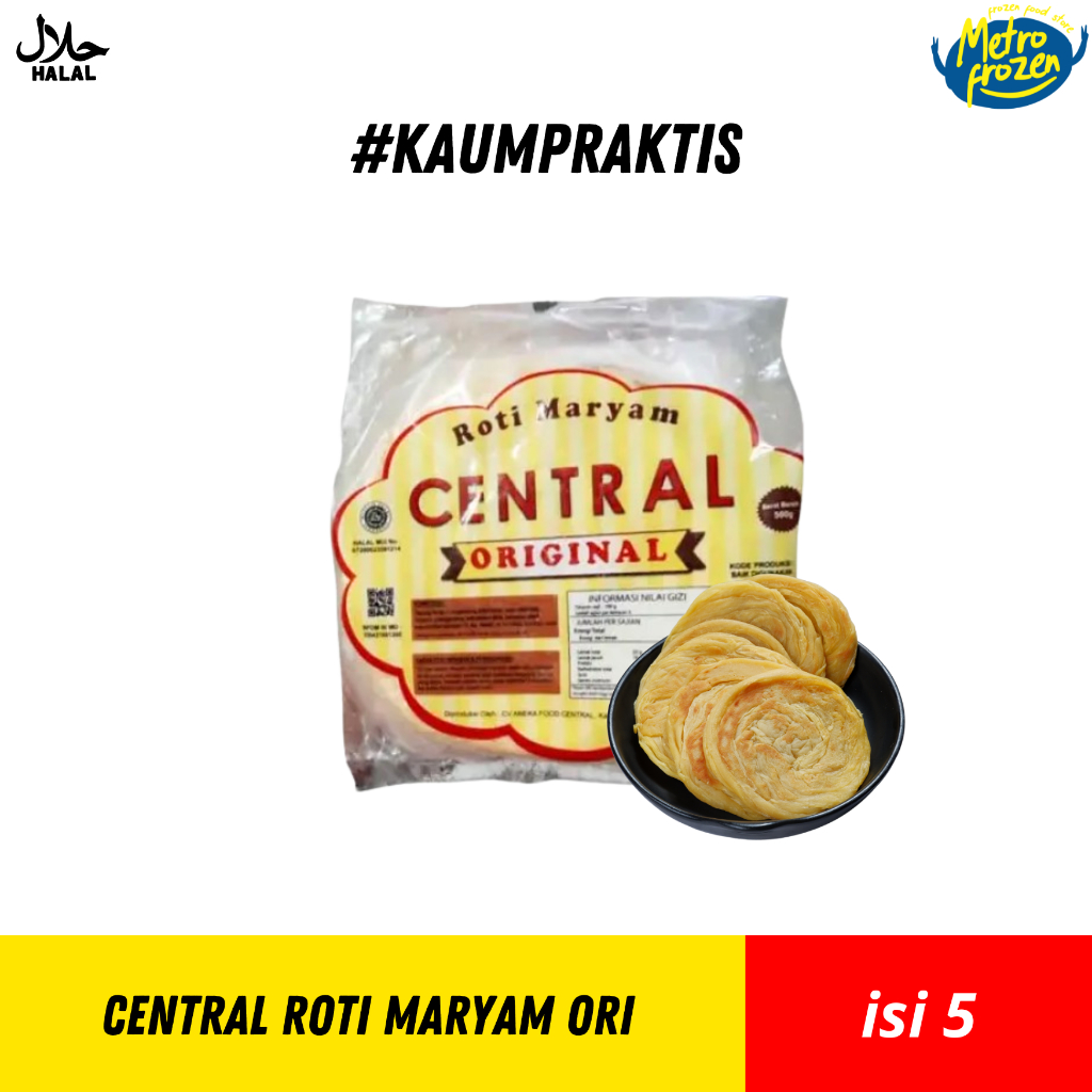 

CENTRAL Roti Maryam Ori 500gr //lempeng Arab //roti maryam best seller