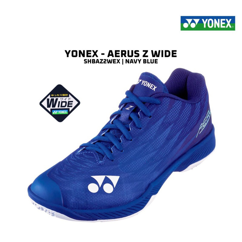 New Colour Sepatu Badminton Yonex Aerus Z Wex / Aerus Z2 Wide / SHBAZ2WEX Navy Blue Original