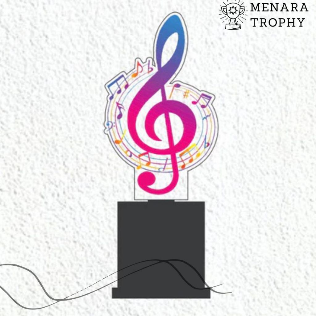 Piala Mic Piala Menyanyi Piala Nada Piala Musik Piala Musik Akrilik Custom