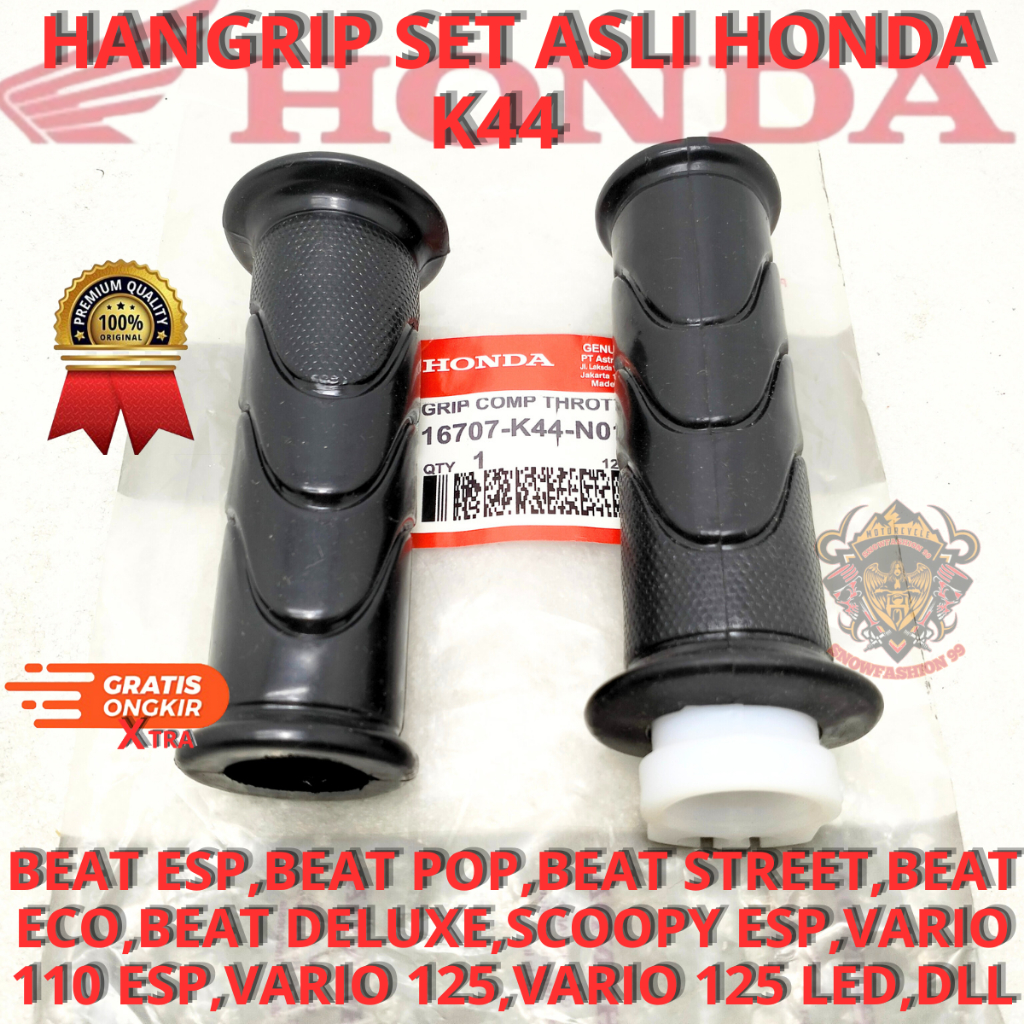 HANDGRIP SET ASLI ORIGINAL HONDA AHM K44 KUALITAS ASLI ORIGINAL HONDA BEAT ESP BEAT POP BEAT STREET 
