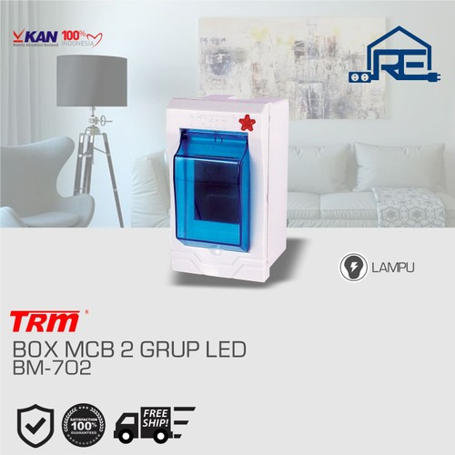 BOX MCB 2 Group Inbow Outbow 2Grup Tutup Plus LED TRM