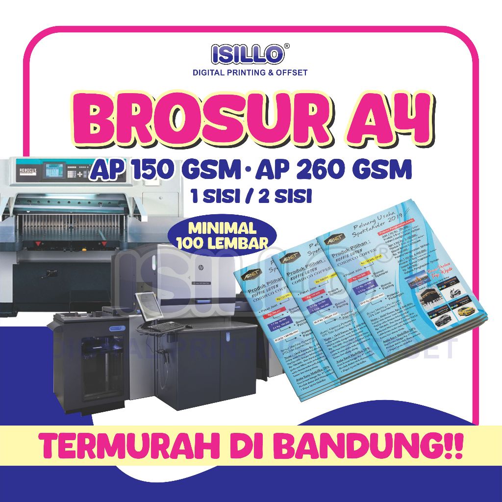 

CETAK BROSUR A4 AP 150GSM AP 260GSM | BROSUR CEPAT MURAH [BACA DESKRIPSI PRODUK]