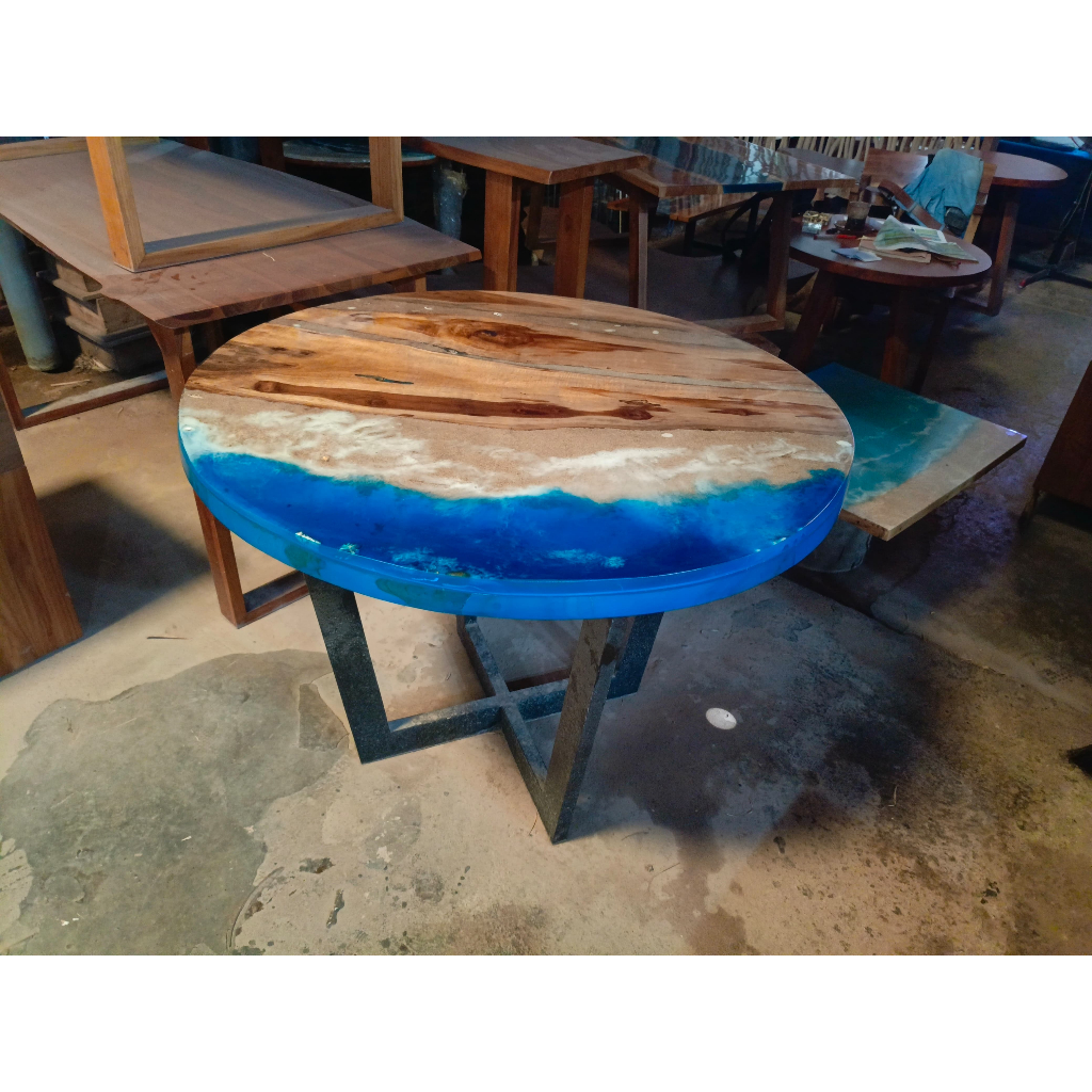 meja makan meja makan bulat meja bulat meja minimalis meja modern meja resin epoxy