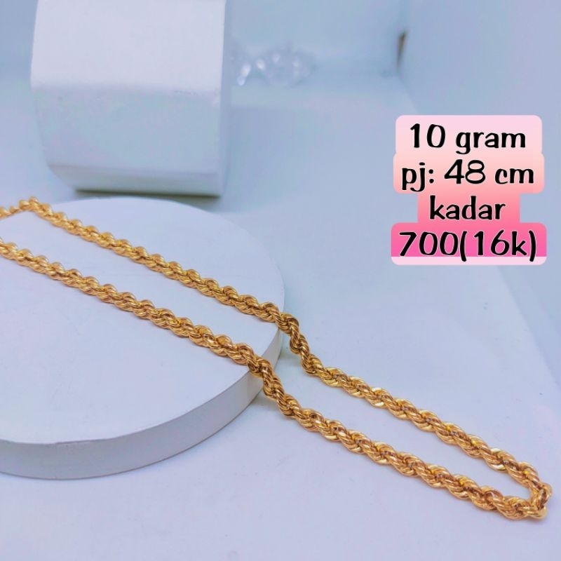 kalung emas model tambang.mas kadar 700(16k)