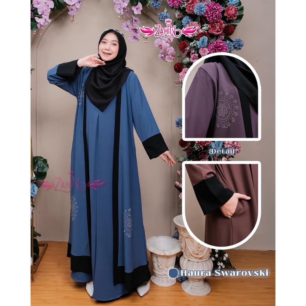 ABAYA HAURA ZAHIN MIX OUTER DEWASA DAN ANAK PEREMPUAN