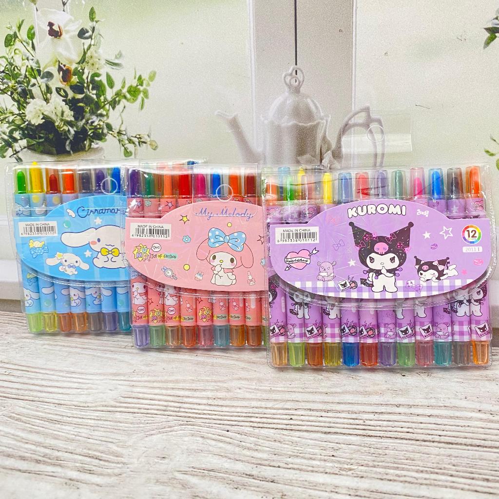 

Perlengkapan Mewarnai KRAYON TWIST MINI SANRIO ISI 12 PCS MN-1768 Crayon Putar Terbaru Pensil Warna Warni Bisa Cod