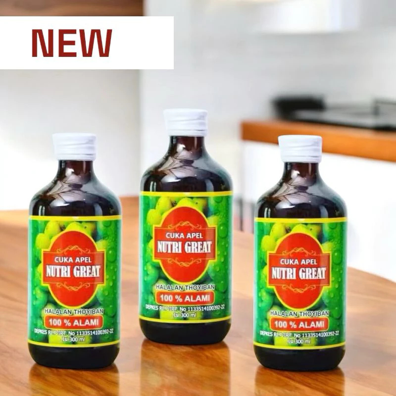 

Cuka Apel | Cuka Apel Nutrigreat 100% Alami 300ml Natural Apple Cider Vinegar Original Detox