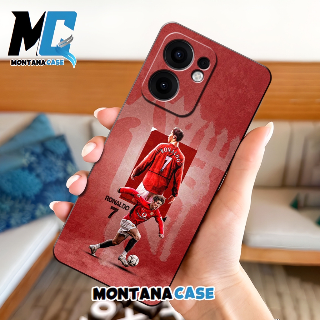 MONTANACASE - Soft Case Oppo Reno 13F 4G/5G Terbaru 2025 Case Fashion Motif Manchester united UV Cas