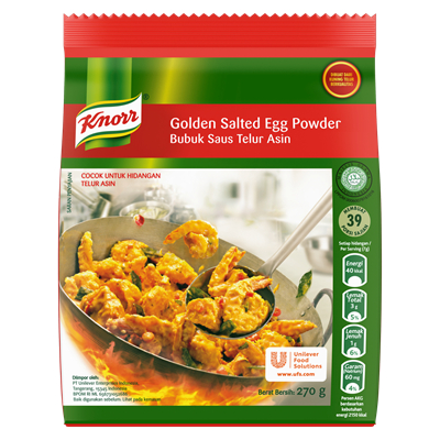

KNORR GOLDEN SALTED EGG POWDER KEMASAN 270 GRAM