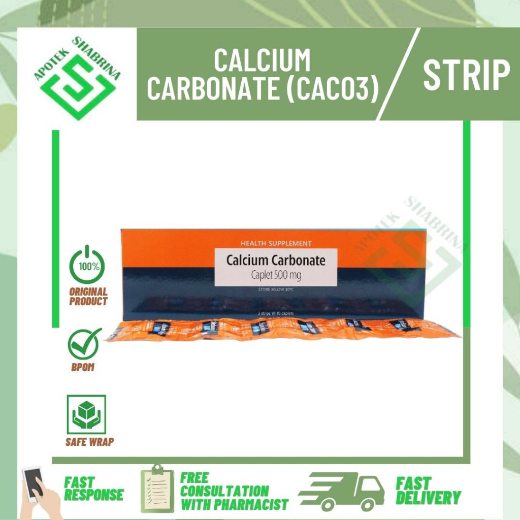 Calcium Carbonate (Caco3) Caplet 500 mg