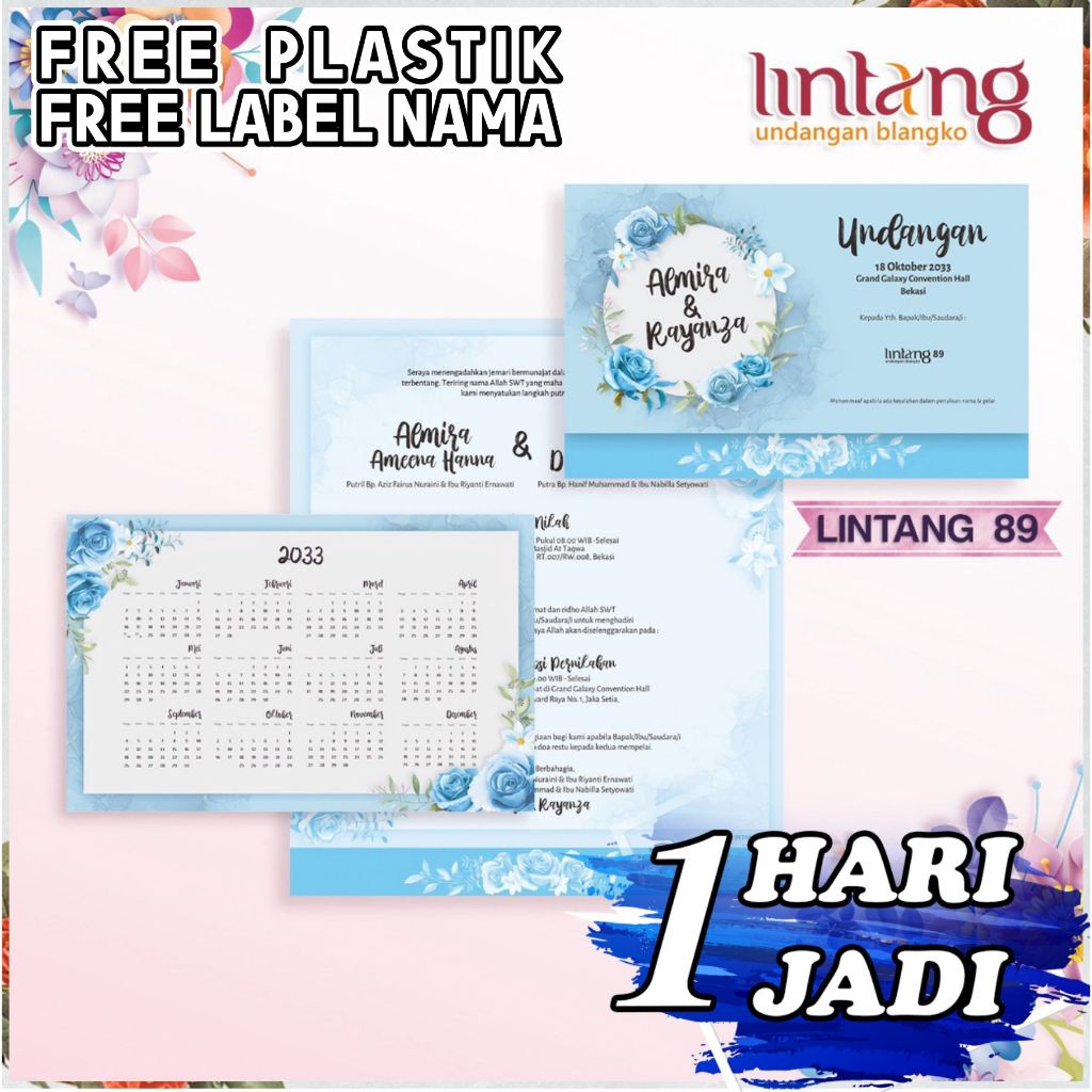 Cetak Undangan Lintang 89 Sehari Jadi