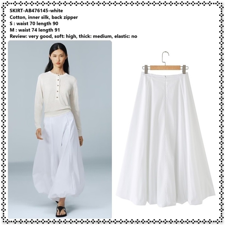 AB476145 Rok Panjang Midi Maxi Skirt Pesta Bordir A Line Lebar Mayung Payung Wanita Korea Import Put