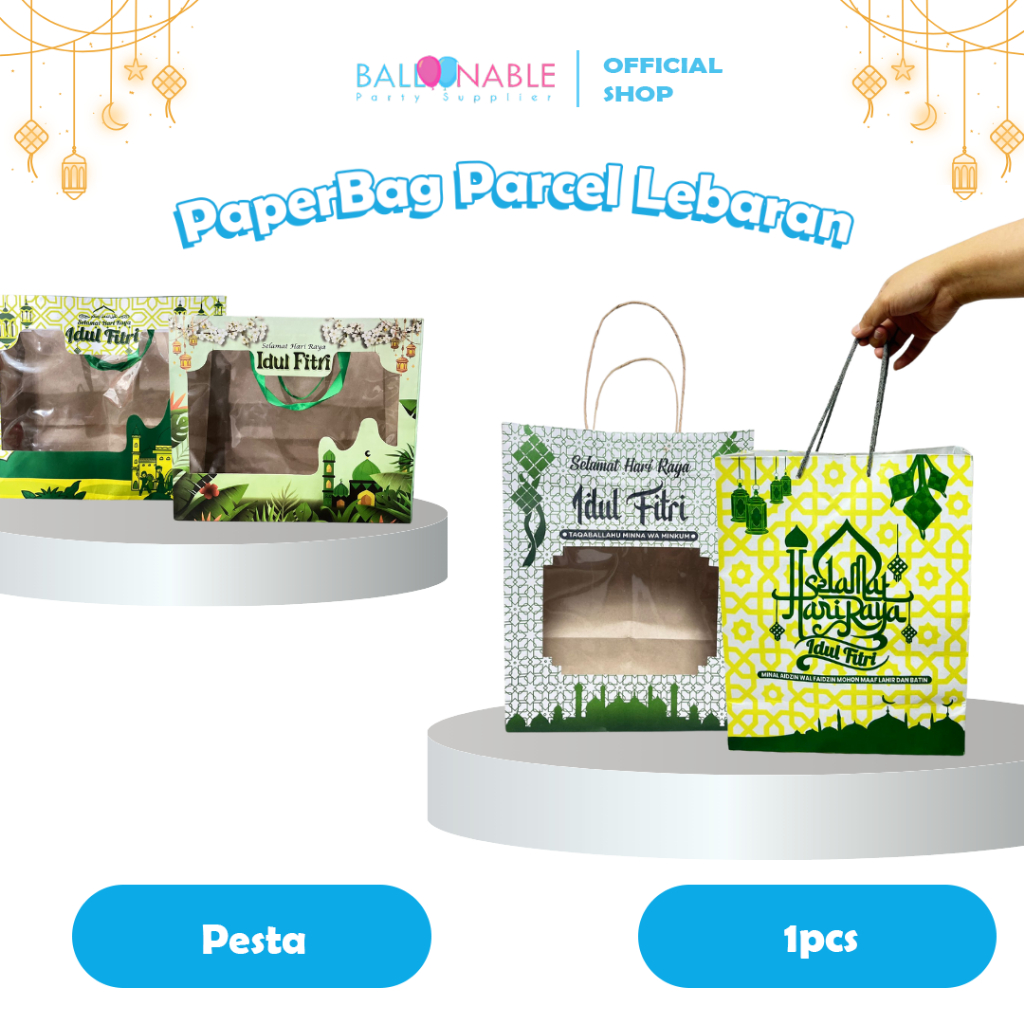 

12pc Paper Bag / Paperbag Parcel Idul Fitri / Lebaran