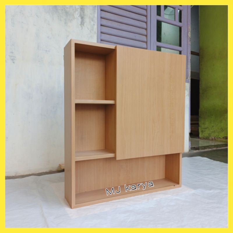 Rak Wastafel Kamar Mandi Cermin Kacarias Dan Tempat Kosmetik Tempel Gantung Dinding Kayu Astetik Ser
