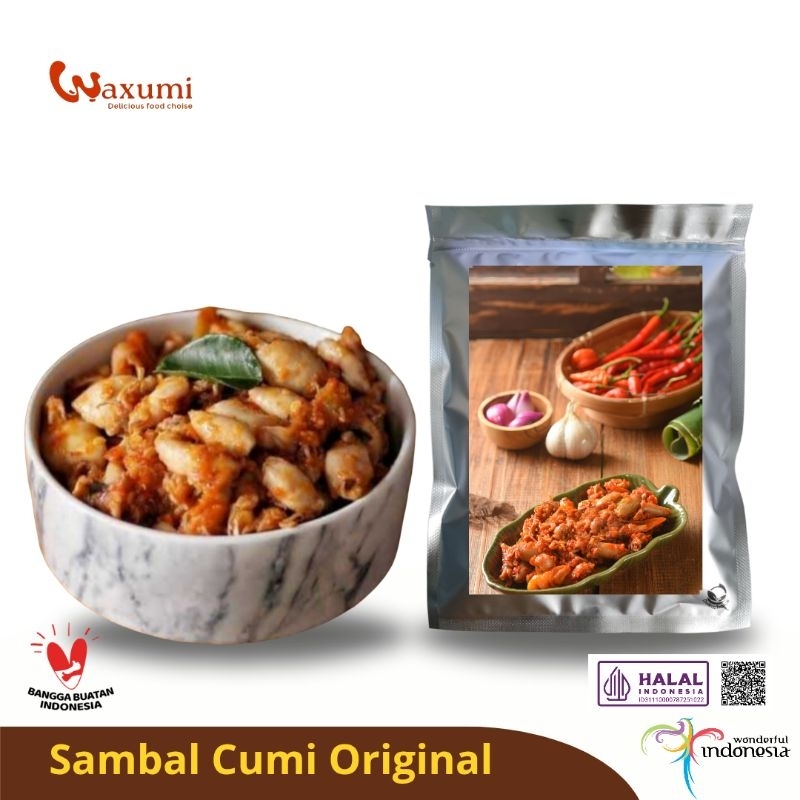 

Waxumi - Sambal Cumi Baby Original Kemasan Aluminium foil Food Grade