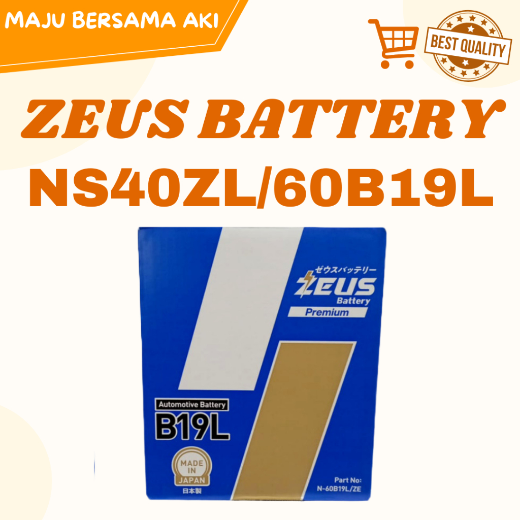 Aki Mobil Honda New City, Jazz, New Jazz, Freed NS40ZL Zeus Japan Aki Kering