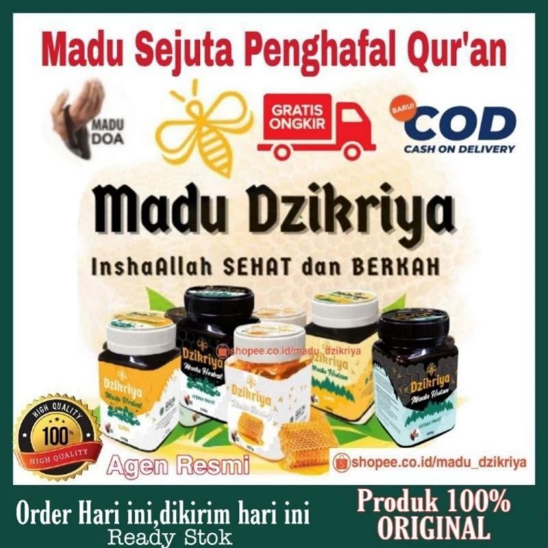 

Madu Dzikriya Original Madu Herbal Pahit Herbal Super Hutan Pahit/Super Sarang Bisa COD Dzikriya