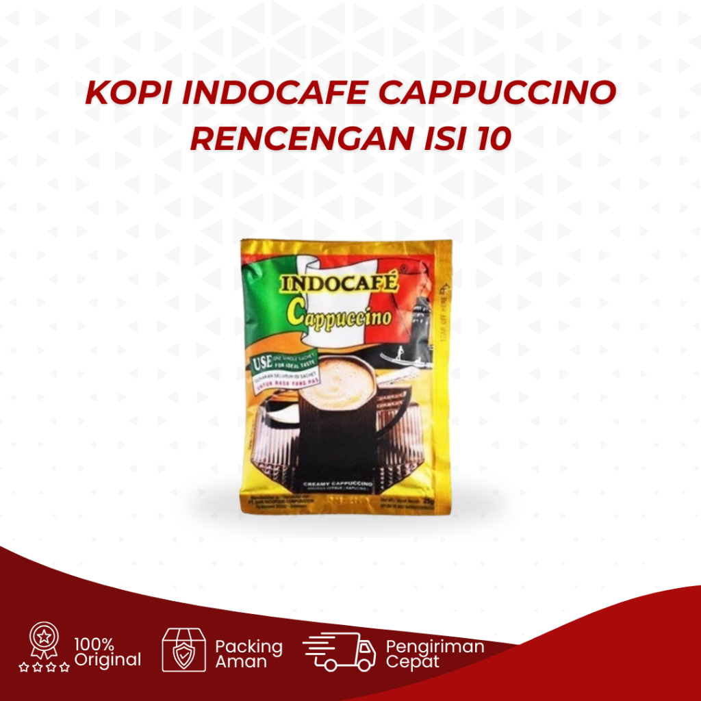 

Indocafe Cappuccino Renceng Isi 10 Sachet