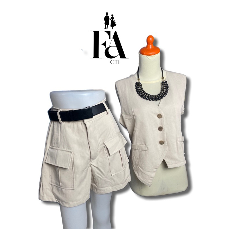 One Set Wanita Style Korea | Rompi & Celana Terpisah | Satuan