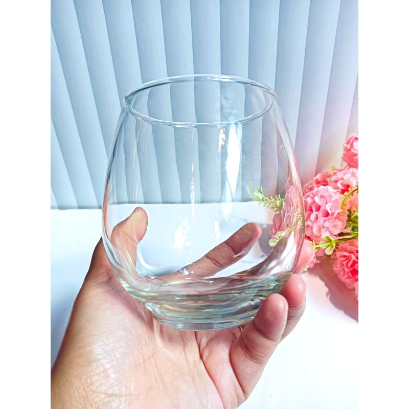 Gelas Kaca Toscano/Gelas Kaca Cembung aestheti/Gelas Coffee/Gelas Cupang/Gelas hiasan/Gelas Guppy/Ge